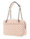 GUESS Abey Top Zip Shoulder Bag Light Rose Logo