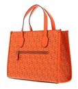 GUESS Silvana Two Compartment Tote Orange Logo