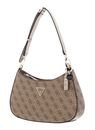 GUESS Noelle Top Zip Shoulder Bag Latte Logo GUESS Noelle Top Zip Shoulder Bag Latte Logo