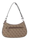 GUESS Noelle Top Zip Shoulder Bag Latte Logo GUESS Noelle Top Zip Shoulder Bag Latte Logo