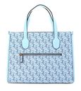 GUESS Silvana Two Compartment Tote Ice Blue Logo