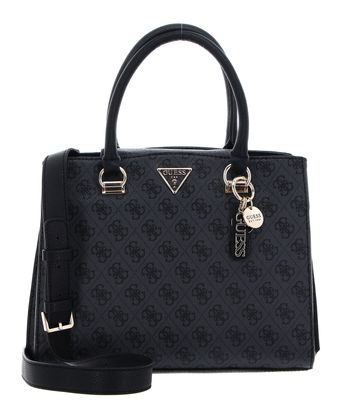 GUESS Noelle Girlfriend Satchel Coal Logo