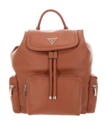 GUESS Kersti Large Flap Backpack Cognac