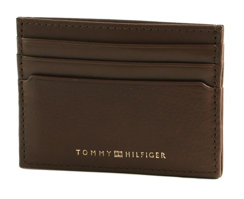 TOMMY HILFIGER Premium Leather CC Holder Dark Chestnut