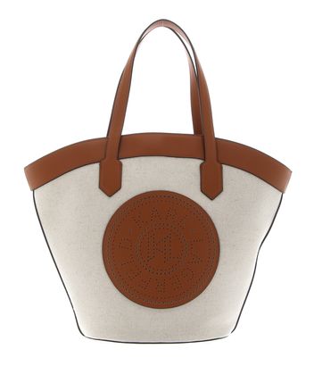 KARL LAGERFELD K / Tulip Tote Canvas Bag M Natural / Sudan Brown