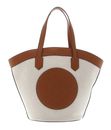 KARL LAGERFELD K / Tulip Tote Canvas Bag M Natural / Sudan Brown