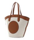 KARL LAGERFELD K / Tulip Tote Canvas Bag M Natural / Sudan Brown