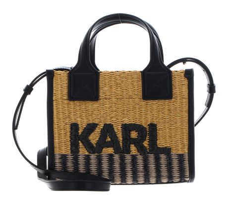KARL LAGERFELD K / Skuare Raffia Tote S Natural / Black