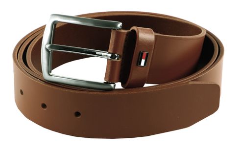 TOMMY HILFIGER Denton Leather Belt 3.5 BT W135 Cognac