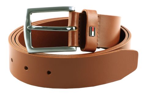 TOMMY HILFIGER Denton Leather Belt 3.5 W80 Cognac