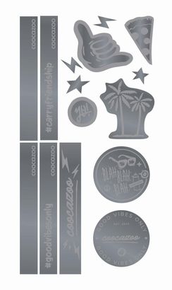 coocazoo Reflective Sticker-Set Silver