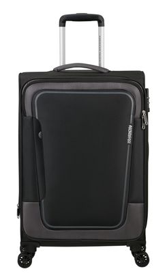 American Tourister Pulsonic Spinner 67 / 24 EXP TSA Trolley Asphalt Black