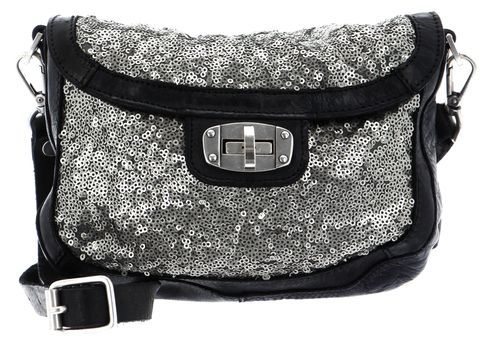 CATERINA LUCCHI Hakea Shoulder Strap Bag S Argento + T / Nero