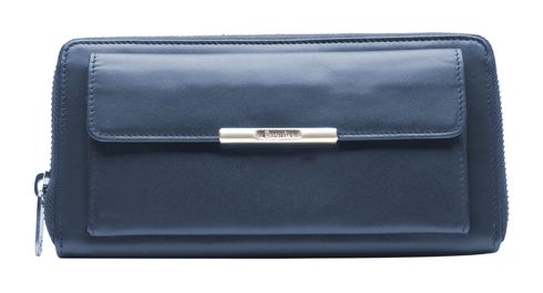 Esquire Helena Zip Around Wallet Blue