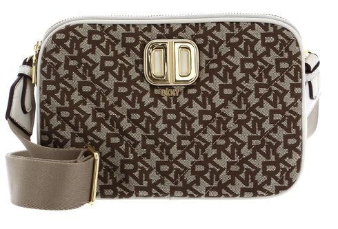 DKNY Delphine Double Zip Crossbody Chin / Pebble