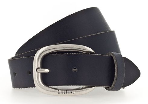 MUSTANG Leather Belt W105 Nightblue