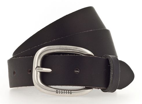 MUSTANG Leather Belt W90 Black