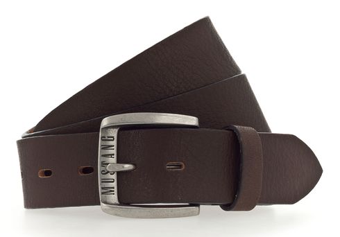 MUSTANG Leather Belt W100 Dark Brown