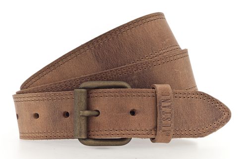 MUSTANG Leather Belt W95 Mid Brown MUSTANG Leather Belt W95 Mid Brown