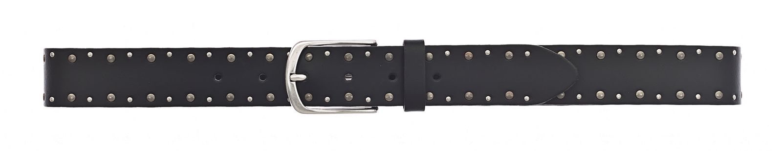 Cintura In Pelle Donna MUSTANG 4.0 W100, Nero, Larghezza 4 Cm, Chiusura Con Spilla, Logo In Rilievo, Accessorio Elegante E Robusto
