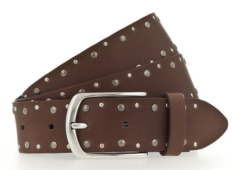 MUSTANG Rivet Leather Belt W75 Baileys