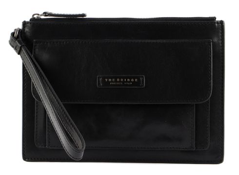 THE BRIDGE Alberto Flat Pouch Nero Abb. Rutenio Scuro