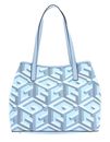 GUESS Vikky Tote Ice Blue Logo