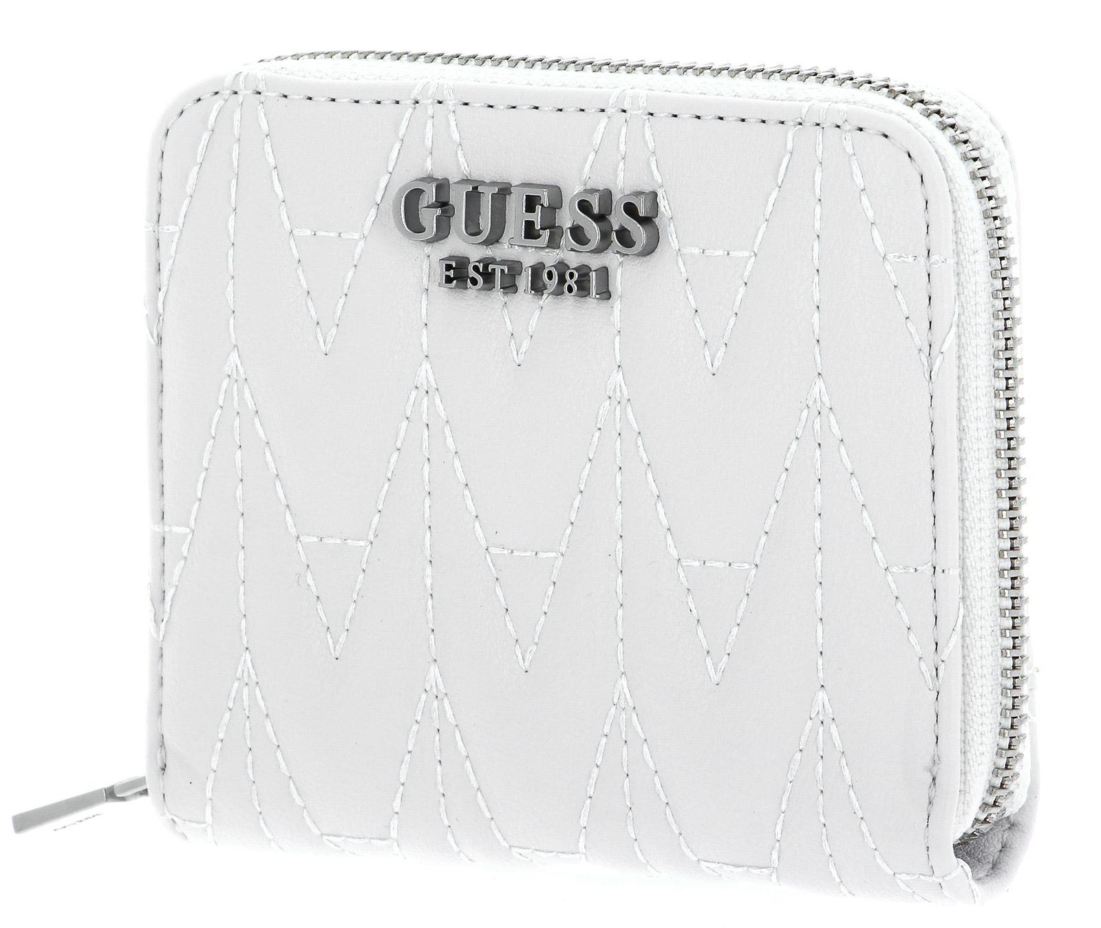GUESS Geldbörse Regilla SLG Small Zip Around Wallet White modeherz