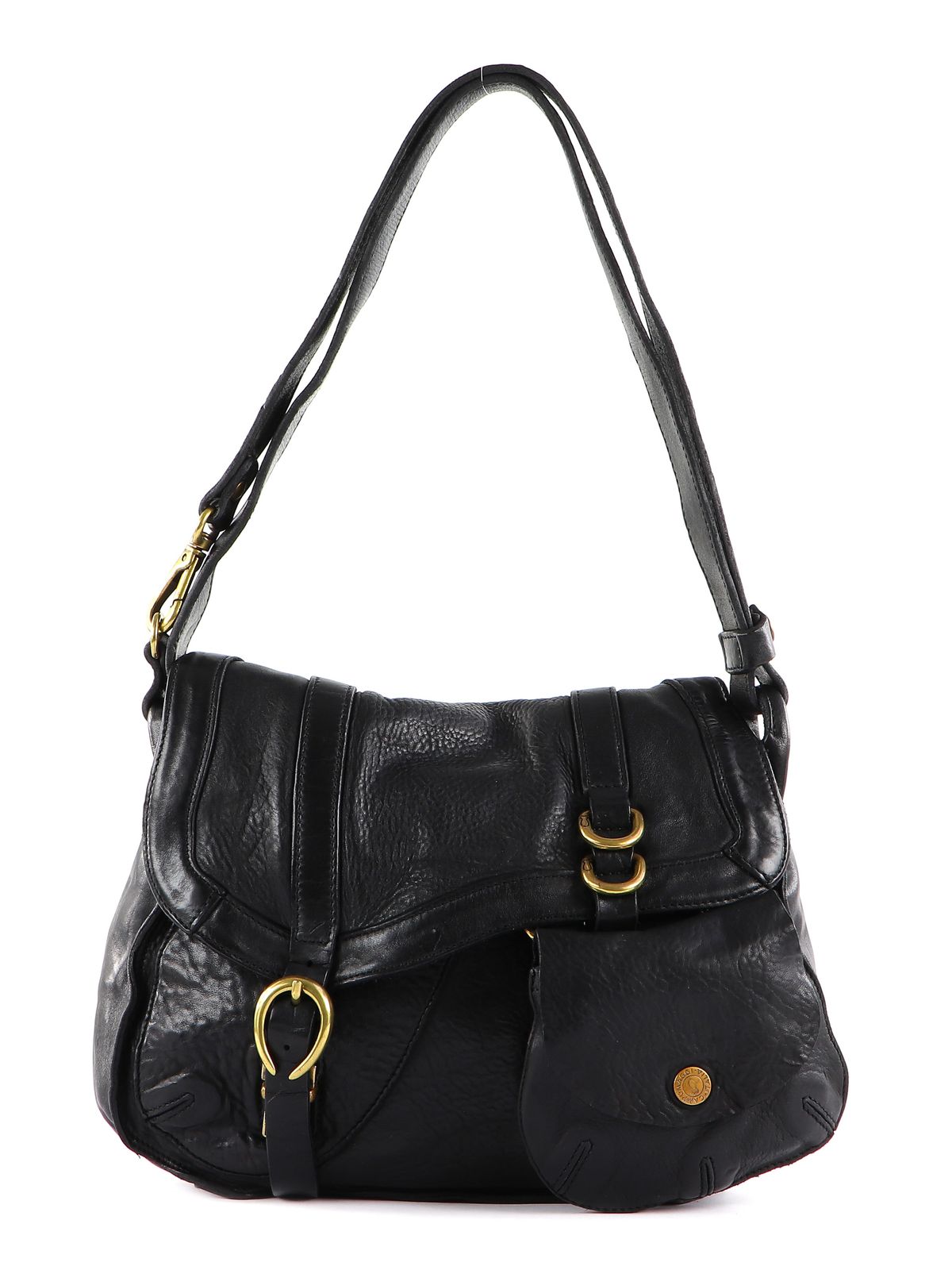 CAMPOMAGGI Umhängetasche Shoulder Bag With Flap Nero modeherz
