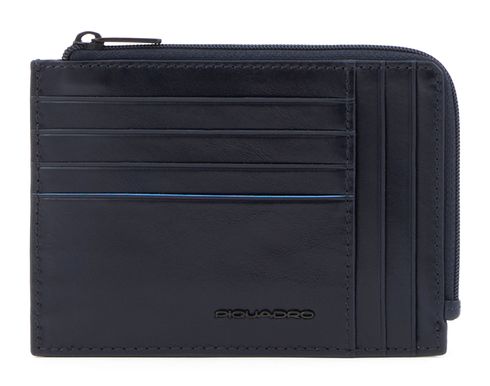 PIQUADRO Blue Square Revamp Credit Card Holder RFID Blu