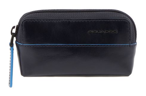 PIQUADRO Blue Square Key Case With Two Rings Blu