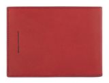 PIQUADRO Black Square Wallet with Coin Pocket Rosso 2