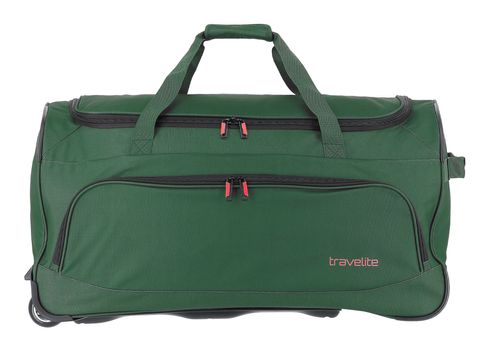 travelite Basics Fresh Wheeled Duffle dunkelgrün