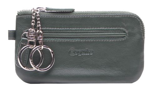 Esquire Viktoria Key Case with Zip Green