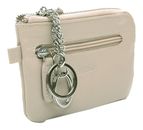 Esquire Viktoria Key Case with Zip Beige