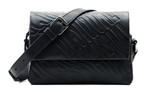 Desigual Logorama Leather Sinaia Across Body Bag Black