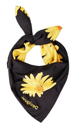 Desigual Daisies Squared Foulard Black