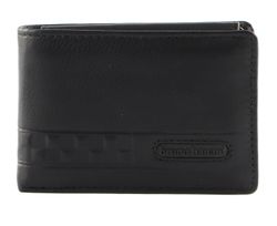Bruno Banani Portafoglio Uomo In Vera Pelle | Nero/Verde | 12x10 Cm | Regalo In Scatola