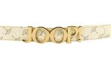 JOOP! 3,0 CM Women's Logo Belt W110 Cream White JOOP! 3,0 CM Women's Logo Belt W110 Cream White