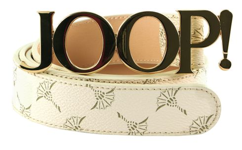 JOOP! 3,0 CM Women's Logo Belt W75 Cream White