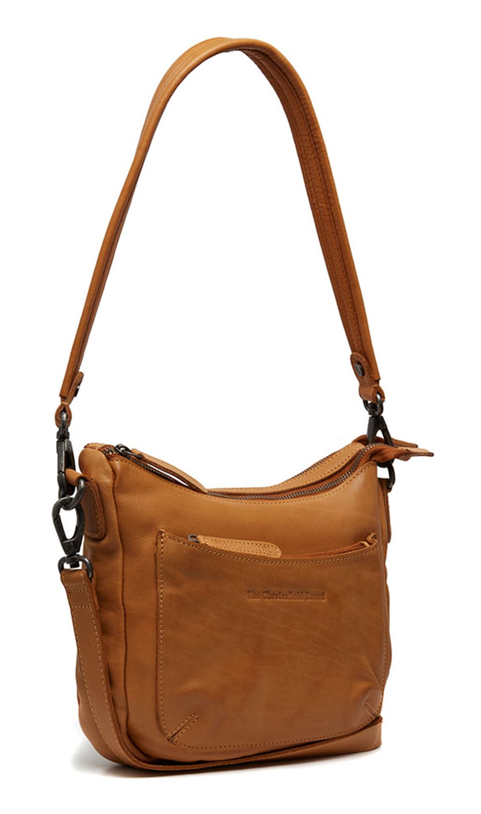 The Chesterfield Brand Borsa A Tracolla Bryson – Vera Pelle Di Mucca, Cognac, 32x24x8.5 Cm