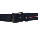 TOMMY HILFIGER Denton Leather Belt 3.5 W80 Space Blue