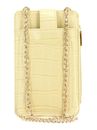 SEIDENFELT MANUFAKTUR Medja Cellphone Bag Structure Light Yellow / gold SEIDENFELT MANUFAKTUR Medja Cellphone Bag Structure Light Yellow / gold