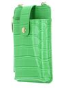SEIDENFELT MANUFAKTUR Medja Cellphone Bag Structure Light Green / Gold SEIDENFELT MANUFAKTUR Medja Cellphone Bag Structure Light Green / Gold
