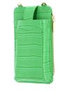 SEIDENFELT MANUFAKTUR Medja Cellphone Bag Structure Light Green / Gold SEIDENFELT MANUFAKTUR Medja Cellphone Bag Structure Light Green / Gold