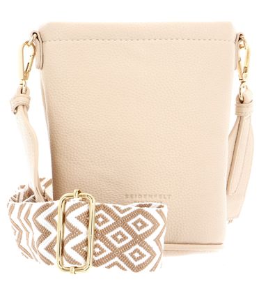 SEIDENFELT MANUFAKTUR Persby Small Bucket Crossbody Bag Cream / Gold