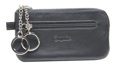 Esquire Viktoria Key Case with Zip Black