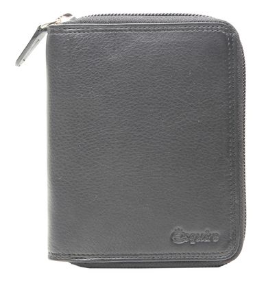 Esquire Duo Zip Around Wallet Black