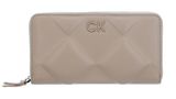 Calvin Klein Re-Lock Quilt Zip Around Wallet Silver Milk Calvin Klein Re-Lock Quilt Zip Around Wallet Silver Milk