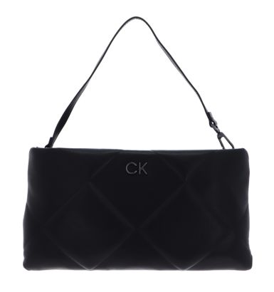 Calvin Klein Re-Lock Quilt Cony Clutch CK Black